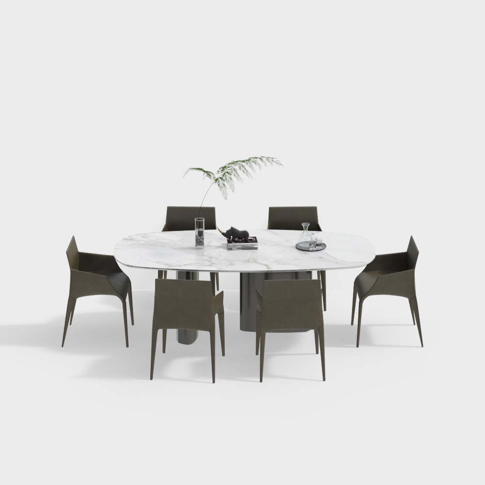Modern Dining Table and Chairs