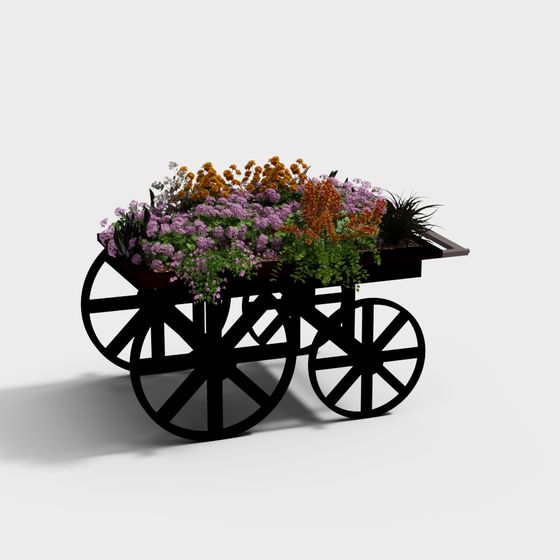 モダン中庭用ウッドフラワーボックス