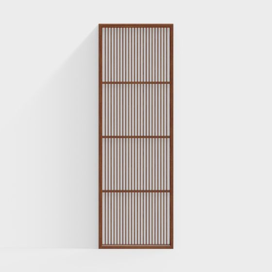 Stylish Wooden Screen Door 3D model for Modern Design