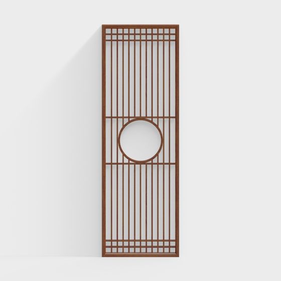 Elegant Wooden Partition 3D Model for Creative Uses