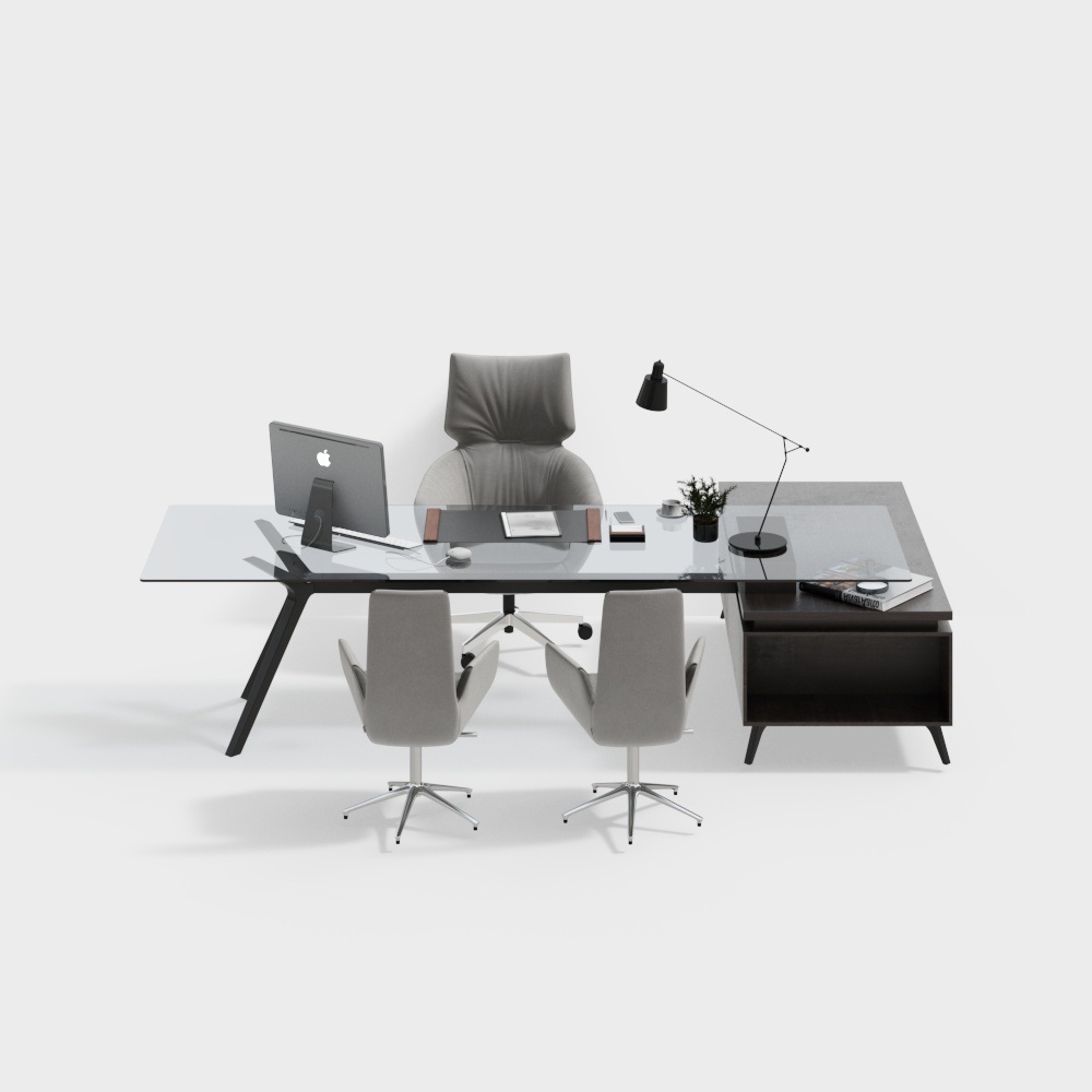 Combinaison de bureau et de chaise de bureau élégante moderne