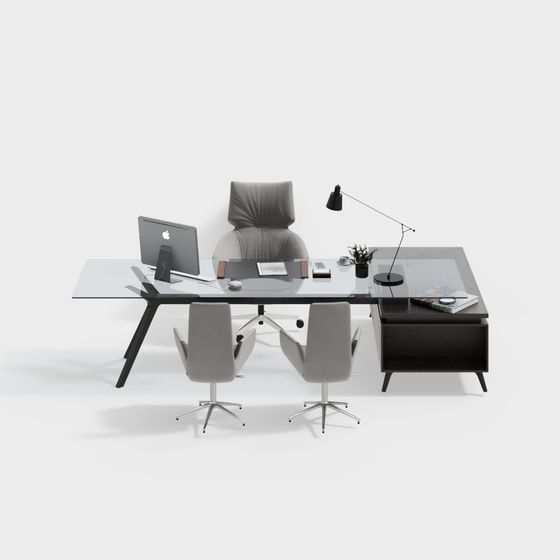 Combinaison de bureau et de chaise de bureau élégante moderne