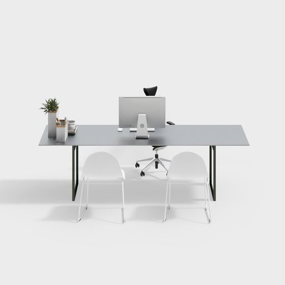 モダンスタイリッシュオフィスデスクとチェアコンビネーション