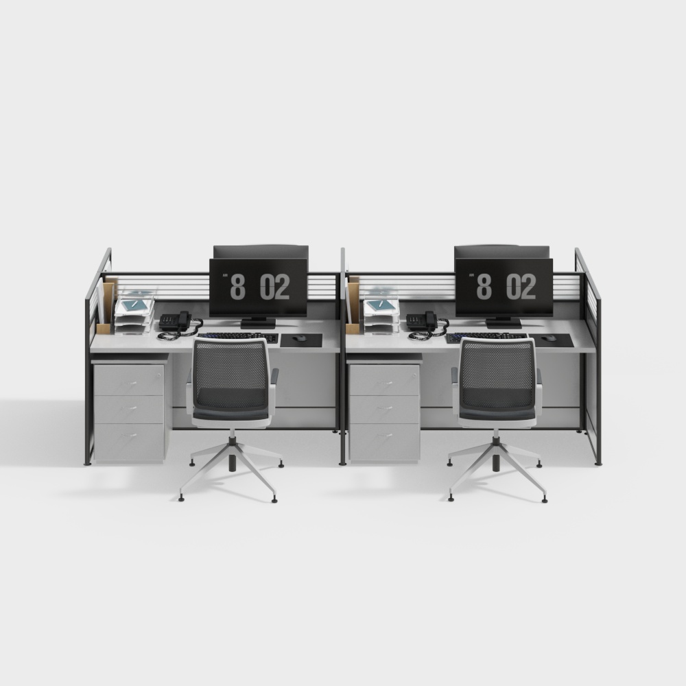 Future Office Cubicle 3D model