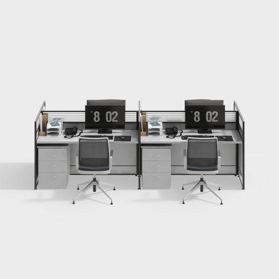 Future Office Cubicle 3D model