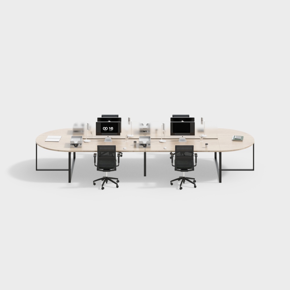 Modern stylish office desk and chair combination