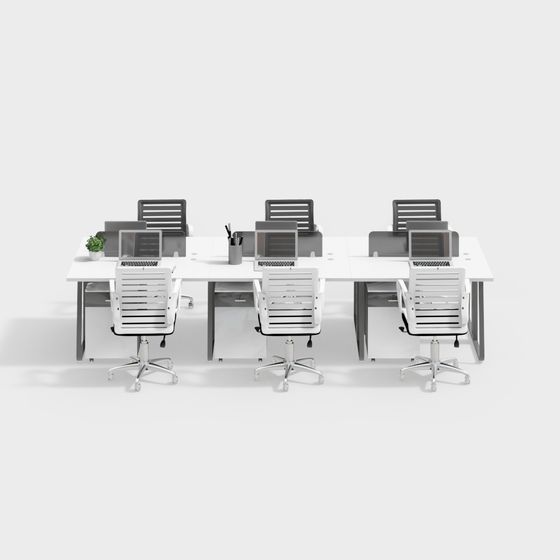 Versatile Workstation 3D model for Modern Offices
