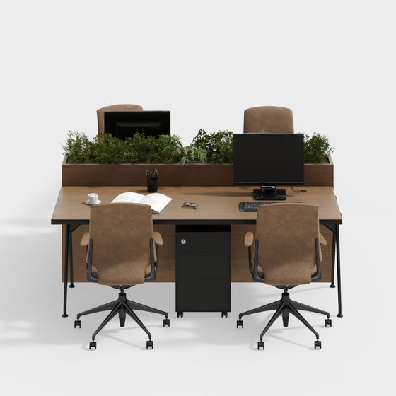 Modern Office Desk and Chair 3D model