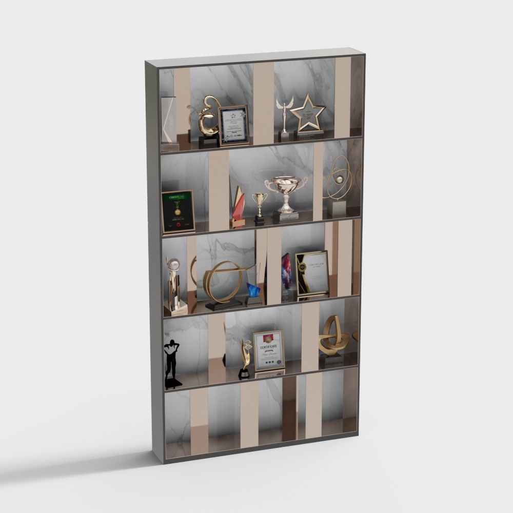 Medal and trophy display cabinet