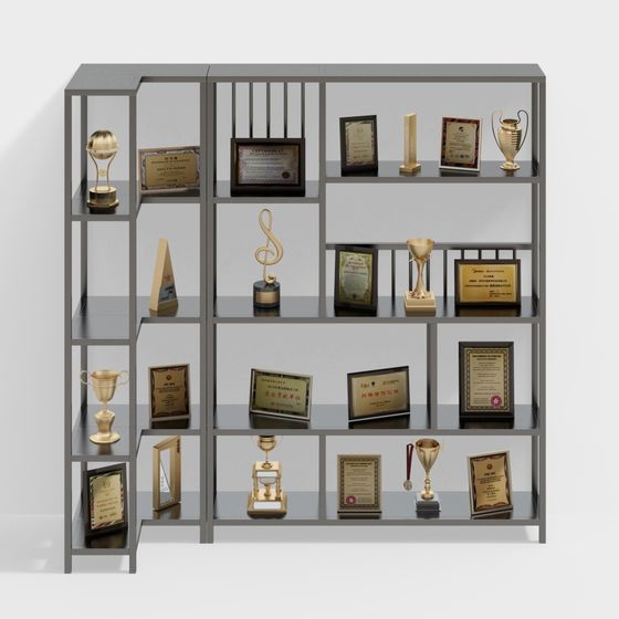 Elegant Modern Trophy Display Stand 3D model