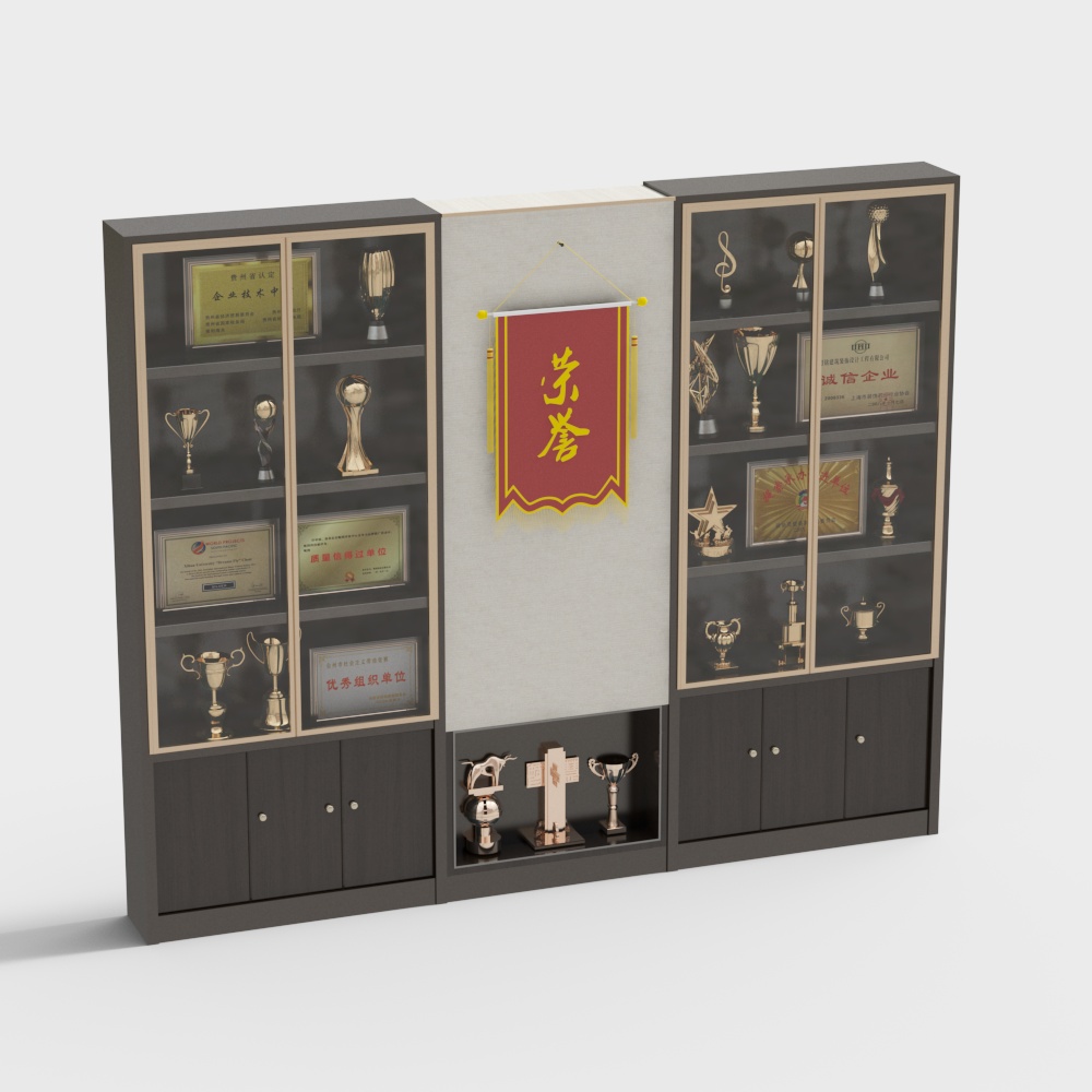 Armoire d'exposition de trophées