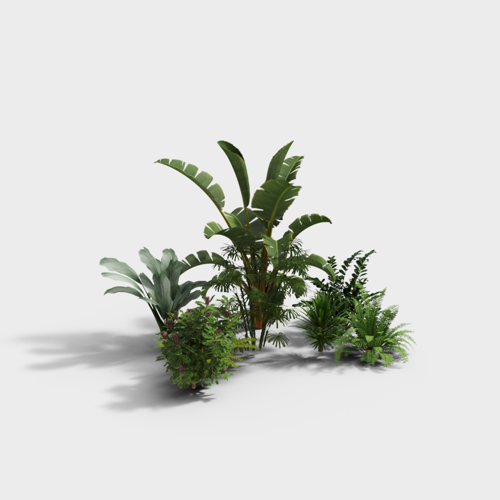 Modern landscape plant pile