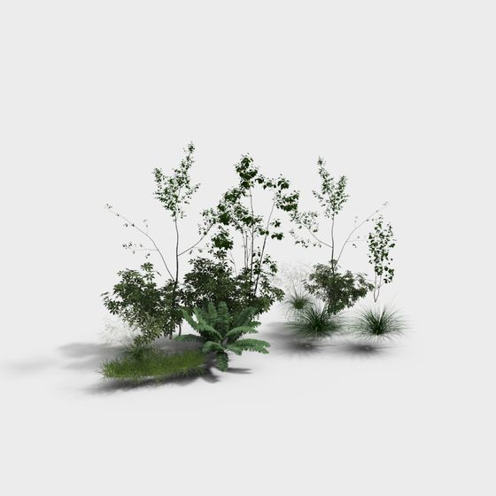 Forest Path Low-Poly 3D Model for Creative Projects