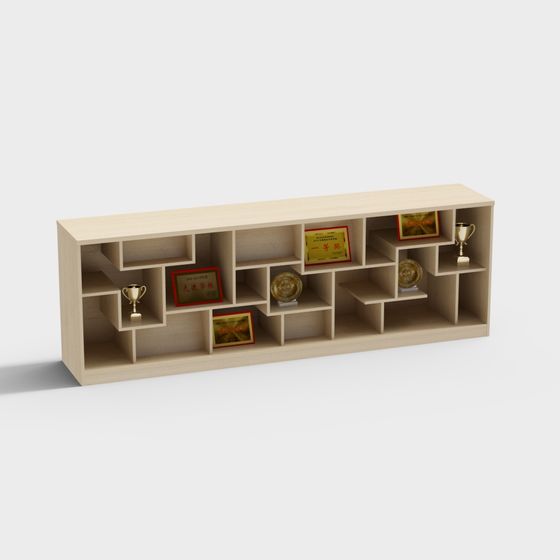 Modern Minimalist Display Cabinet 3D model