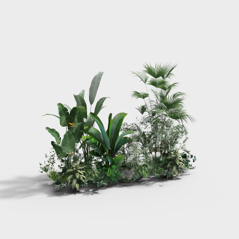 Modern landscape plant pile