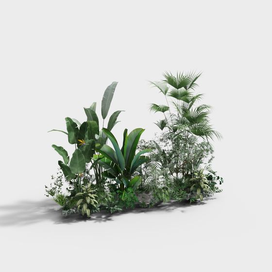 Jungle Oasis Low-Poly 3D model