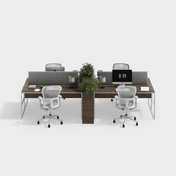 Ensemble bureau et chaise de bureau moderne et simple