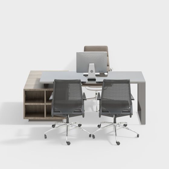 Ensemble bureau et chaise de bureau moderne et simple