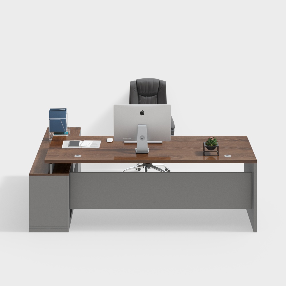 Modern simple office desk and chair combination