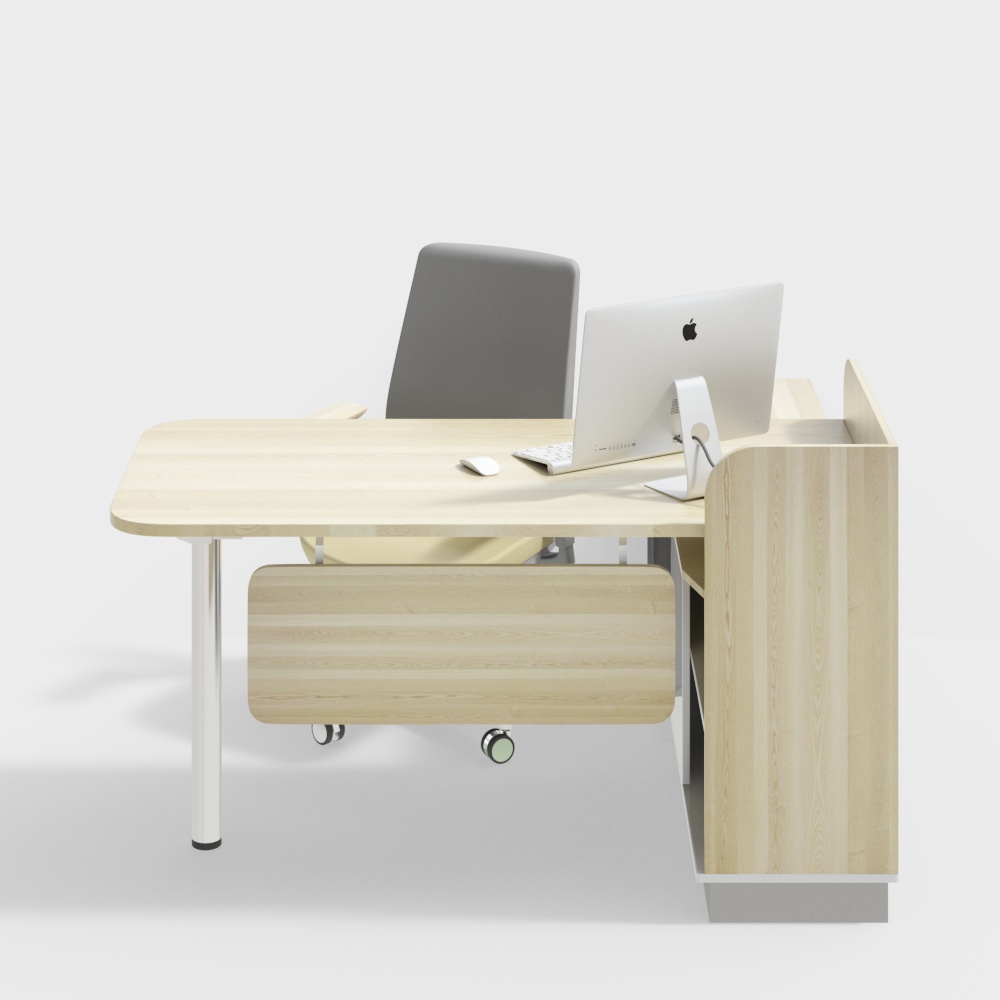 Modern simple office desk and chair combination