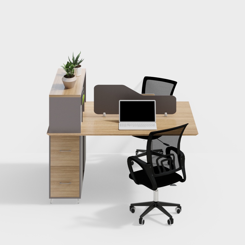 Modern simple office desk and chair combination