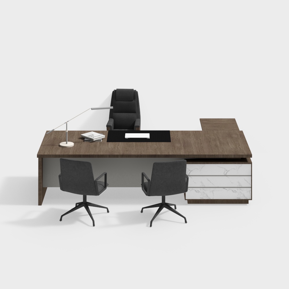 Modern simple office desk and chair combination