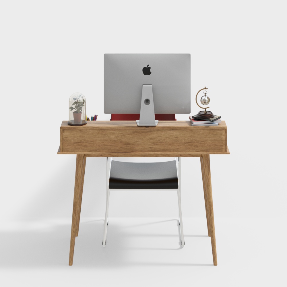 Modern simple office desk and chair set