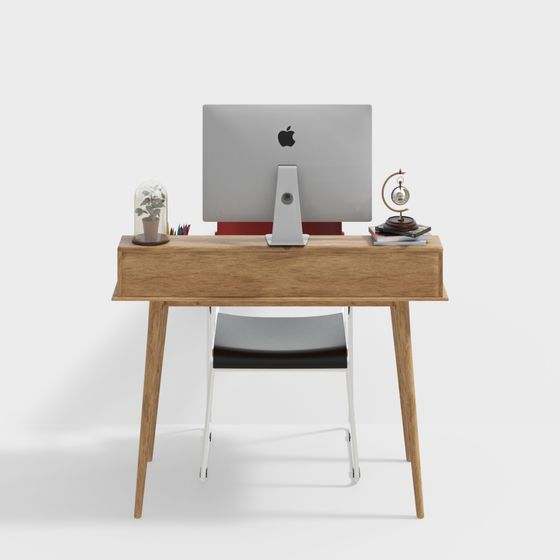 Mid-Century Desk 3D model
