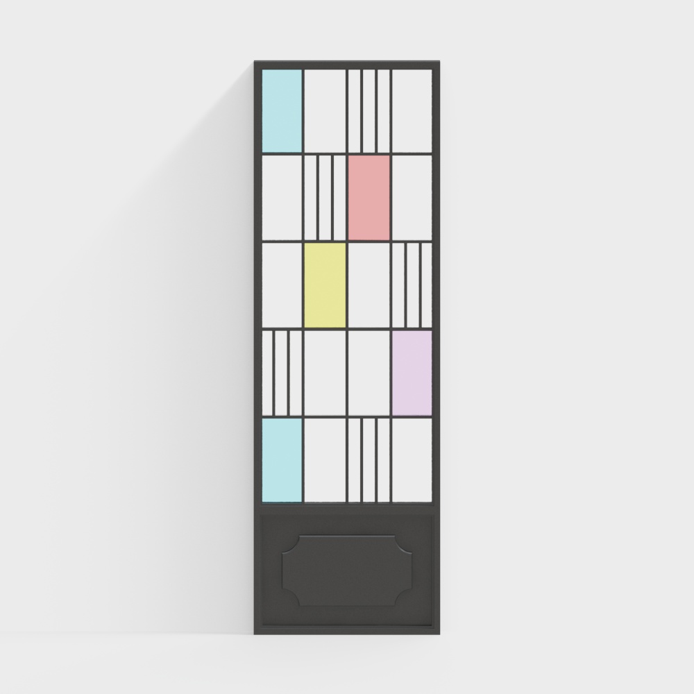 モダンなステンドグラスのパーティション