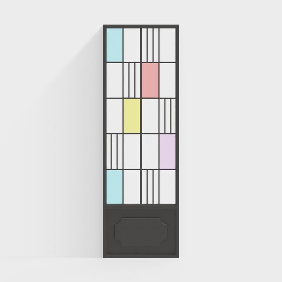 モダンなステンドグラスのパーティション