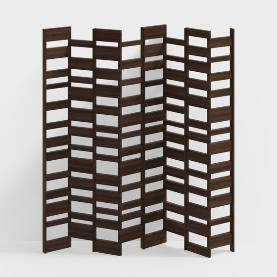 Elegant Low-Polygon Screen 3D model for Modern Interiors