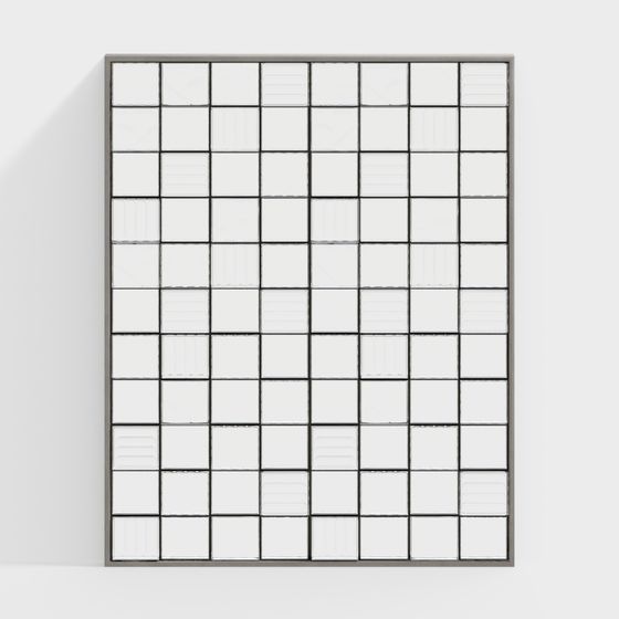 Grid Window 3D model for Creative Projects