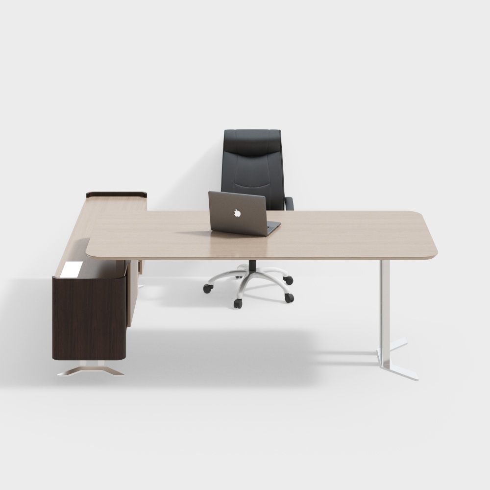 モダンなシンプルなオフィスデスクと椅子のセット