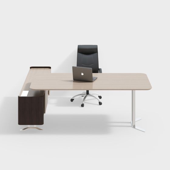 モダンなシンプルなオフィスデスクと椅子のセット