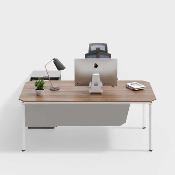 Modern simple office desk and chair combination