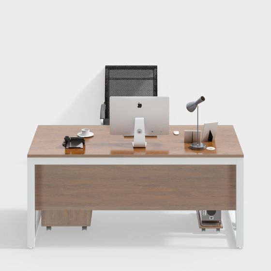 Modern simple office desk and chair combination
