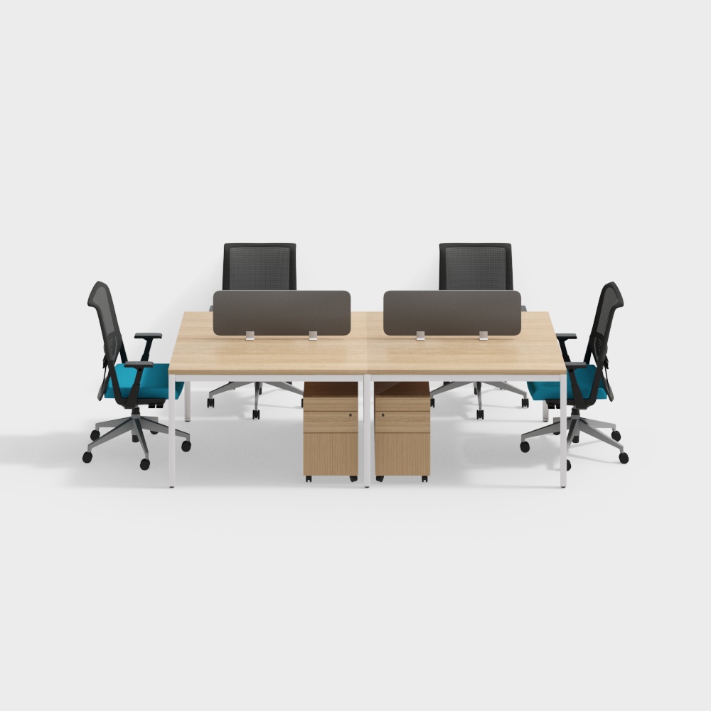 Modern simple office desk and chair combination