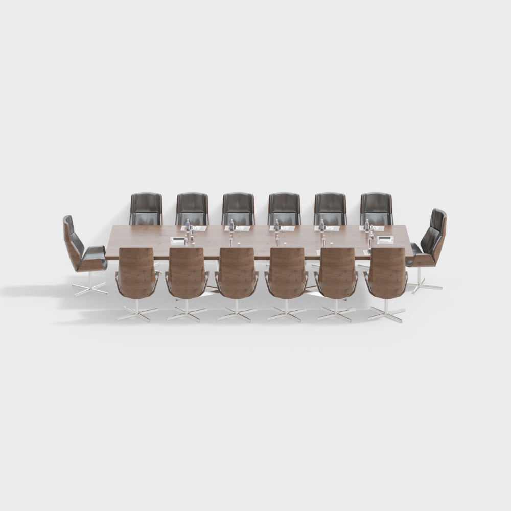 Modern and fashionable conference table and chair combination