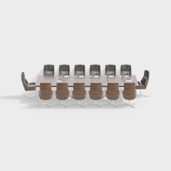 Modern Conference Table and Chairs 3D model