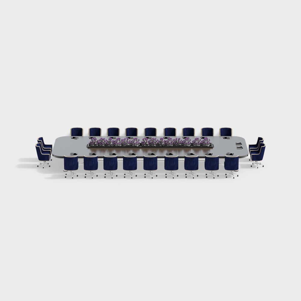 Modern and fashionable conference table and chair combination