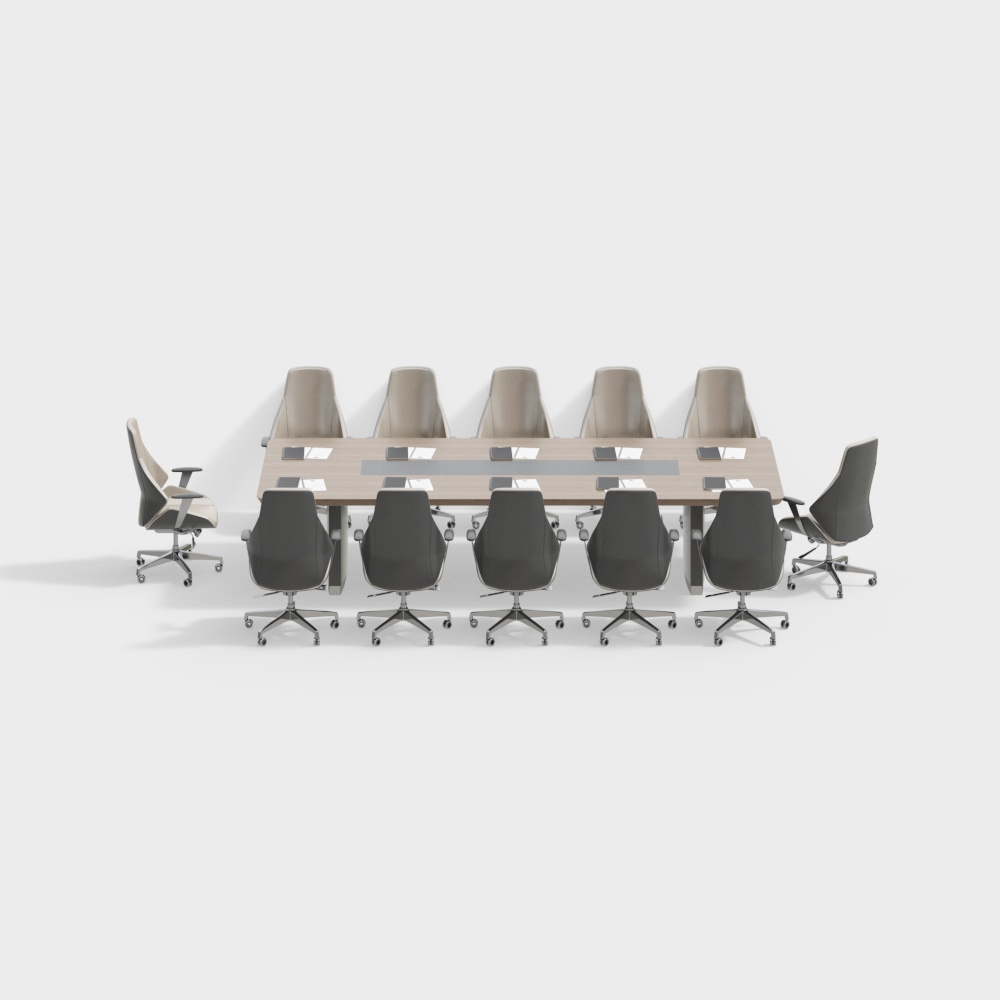 Modern and fashionable conference table and chair combination