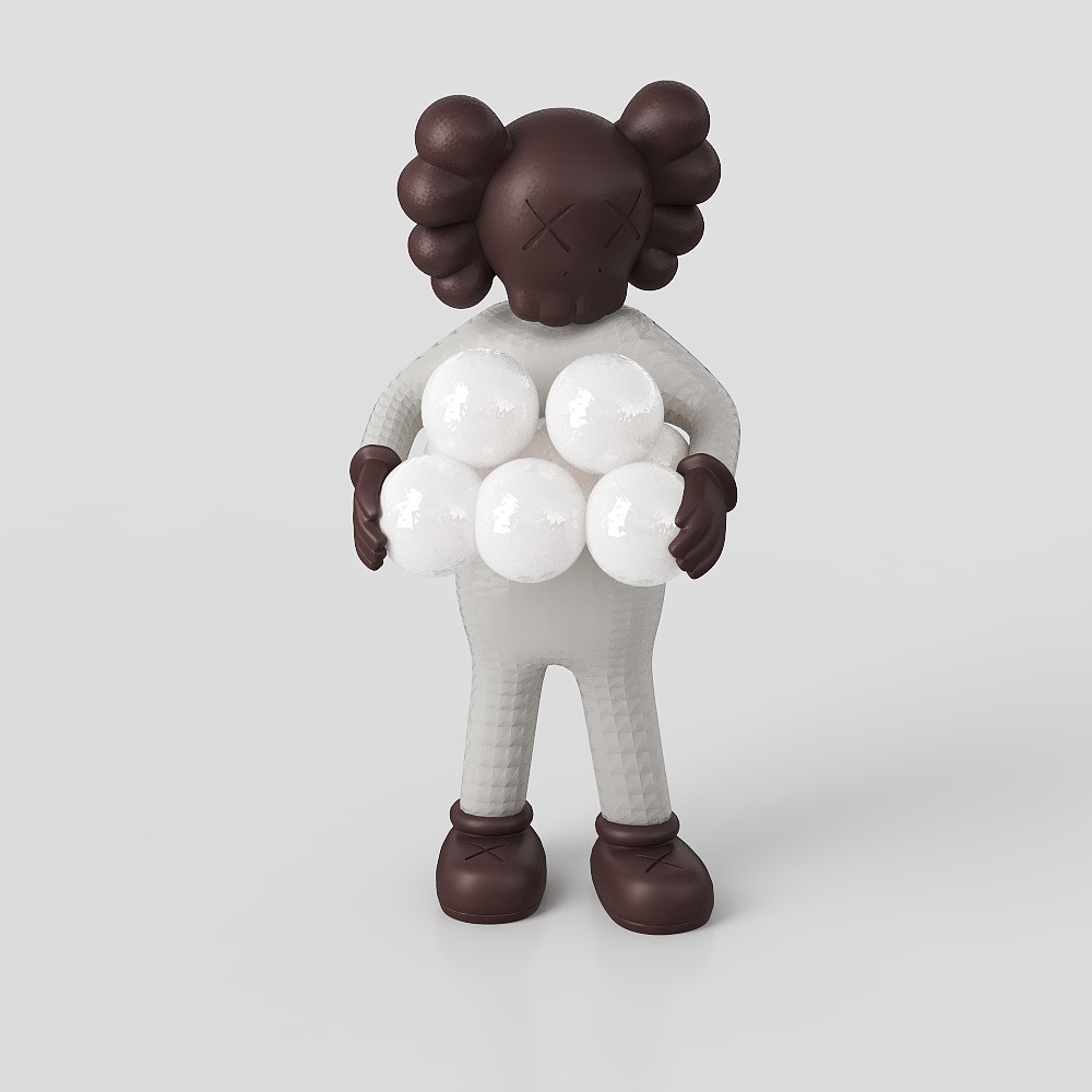 Stylish Kaws 3D Model for Creative Projects