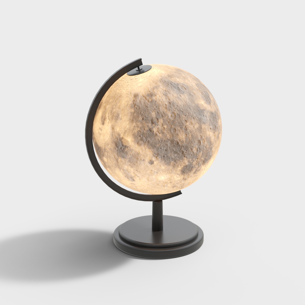 Stylish Moon Lamp 3D model for Creative Projects