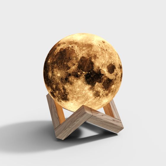 Realistic Moon Lamp 3D model