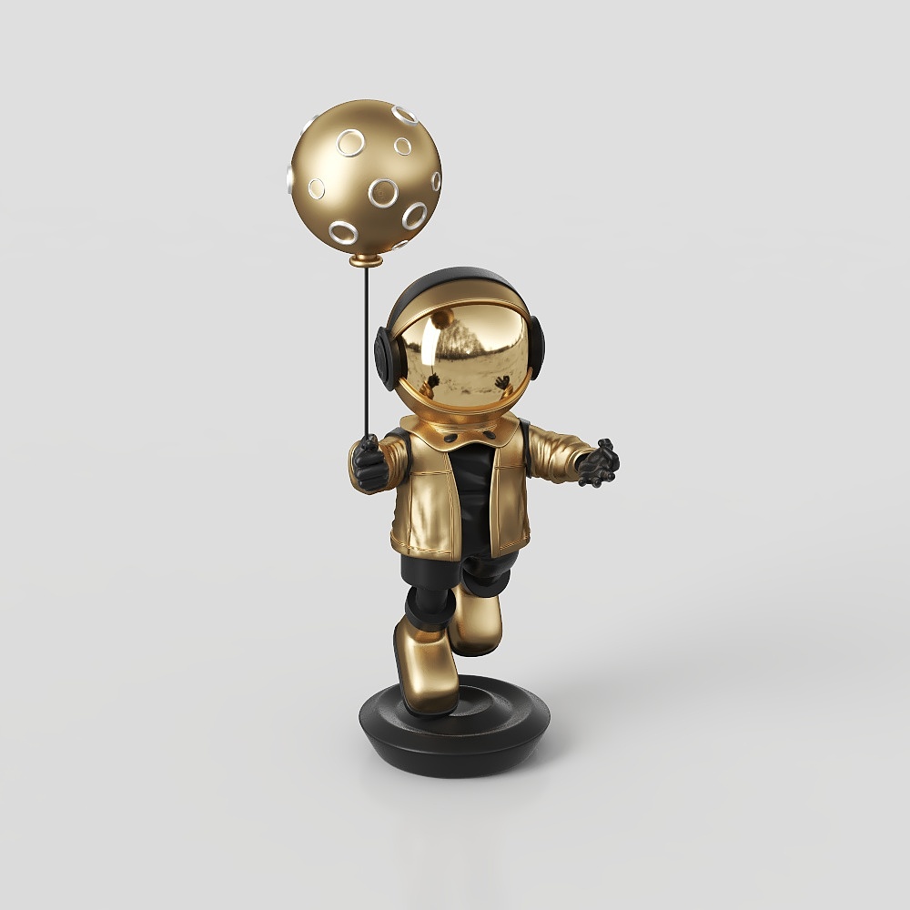 Living room modern astronaut floor lamp gold