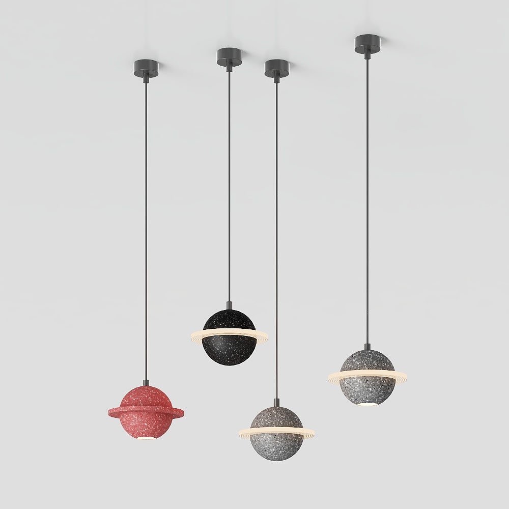 Modern planet cement chandelier for restaurant