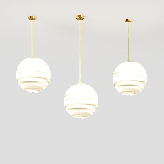 Sphere Glow 3D model Pendant Light