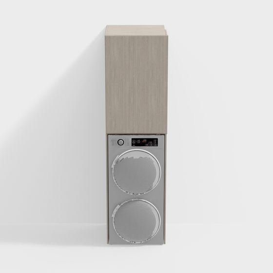 Stylish Washing Machine Cabinet 3D model