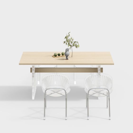 Urban Dining Table 3D model for Modern Spaces