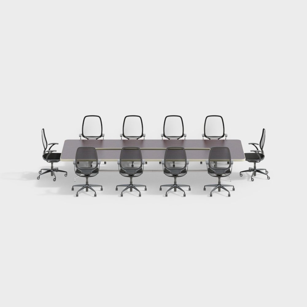 Modern conference table and chair combination